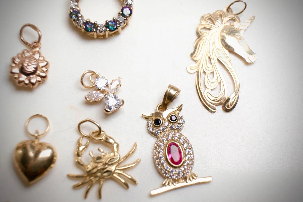 Rose Gold Puffy Sun Charm