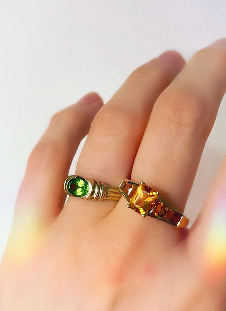 Invisible Set Citrine Ring