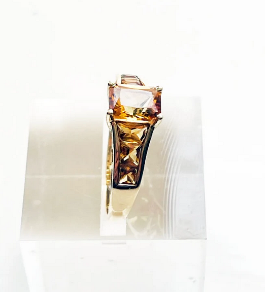 Invisible Set Citrine Ring