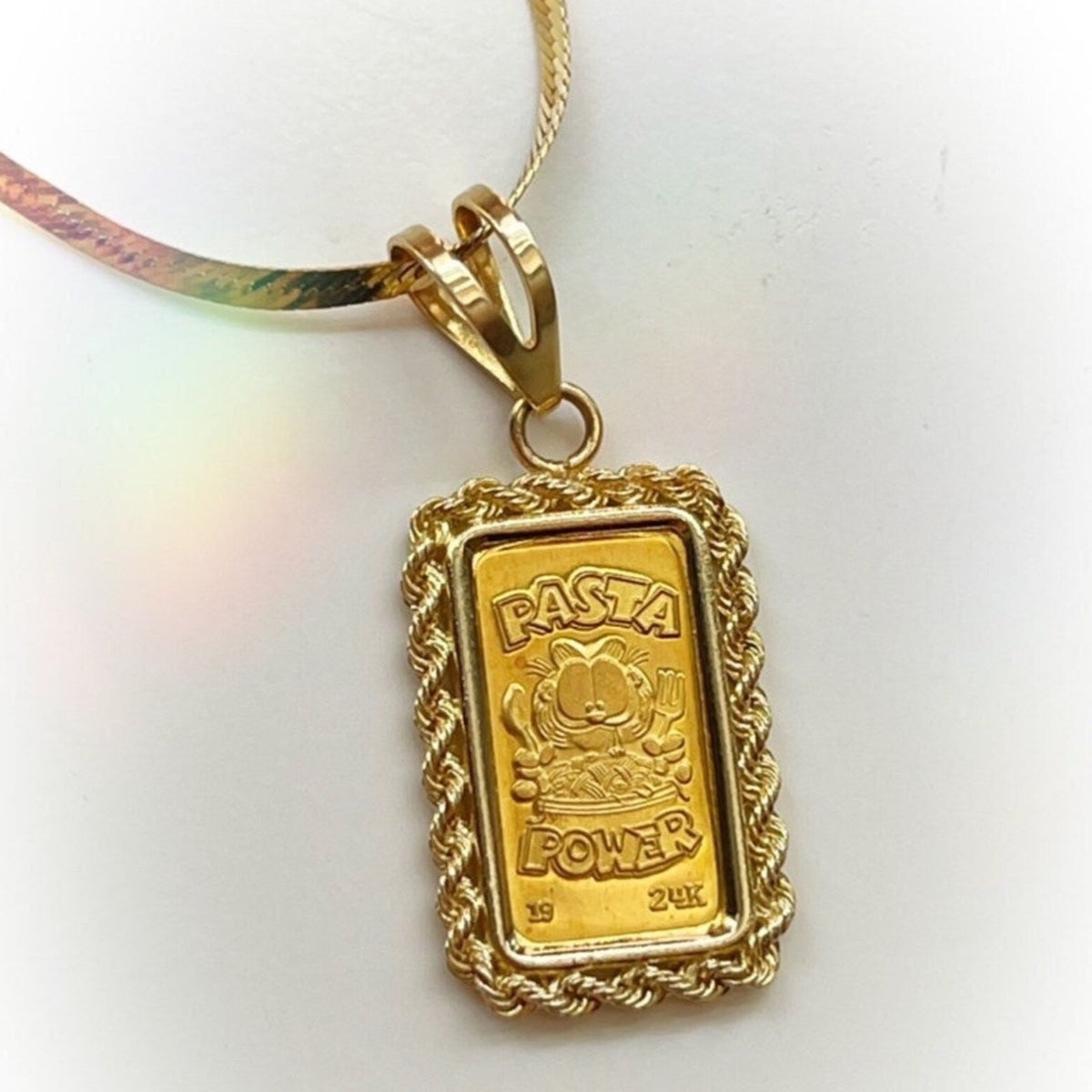 14k Gold Garfield hotsell Pendant