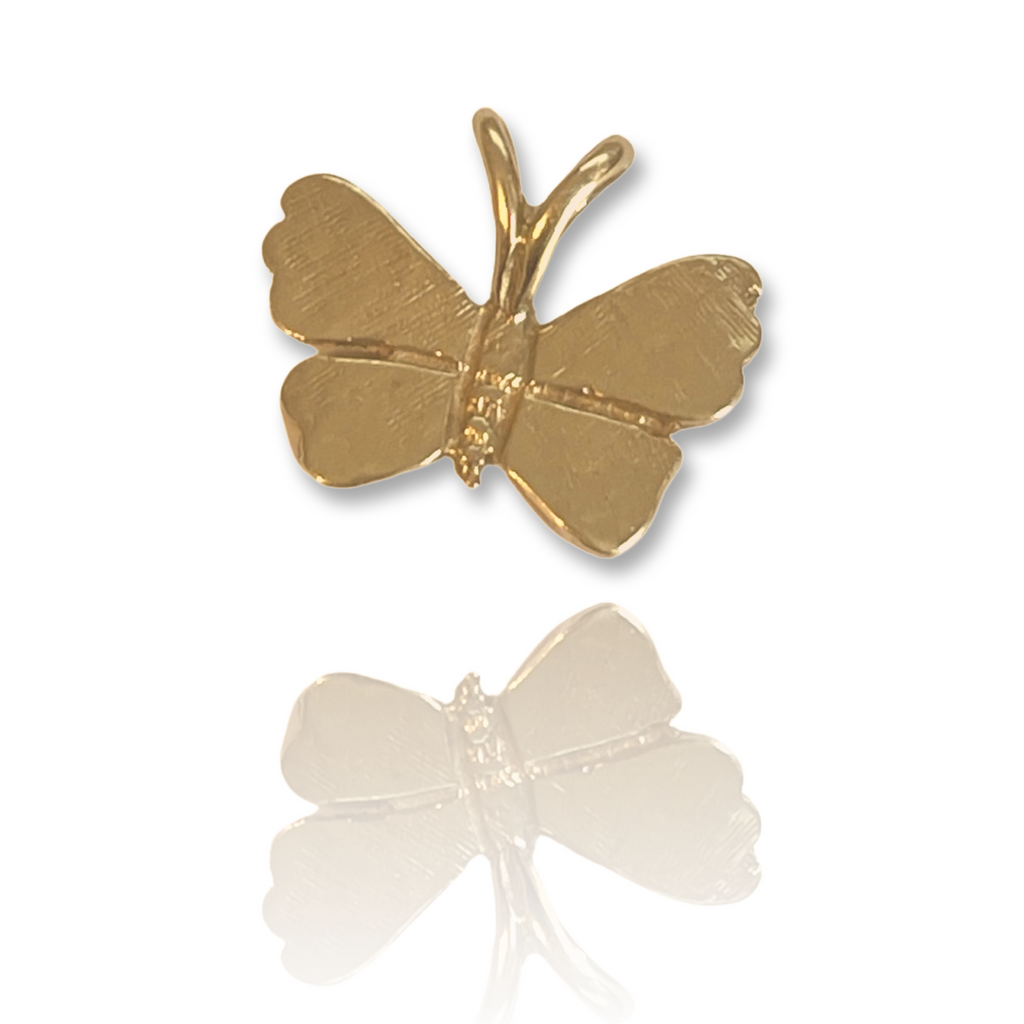 vintage estate 14k gold butterfly charm