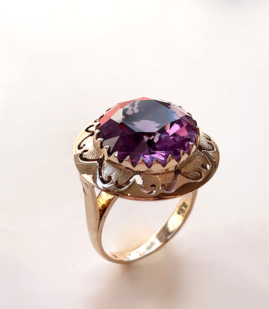 1950s Soviet Alexandrite Ring