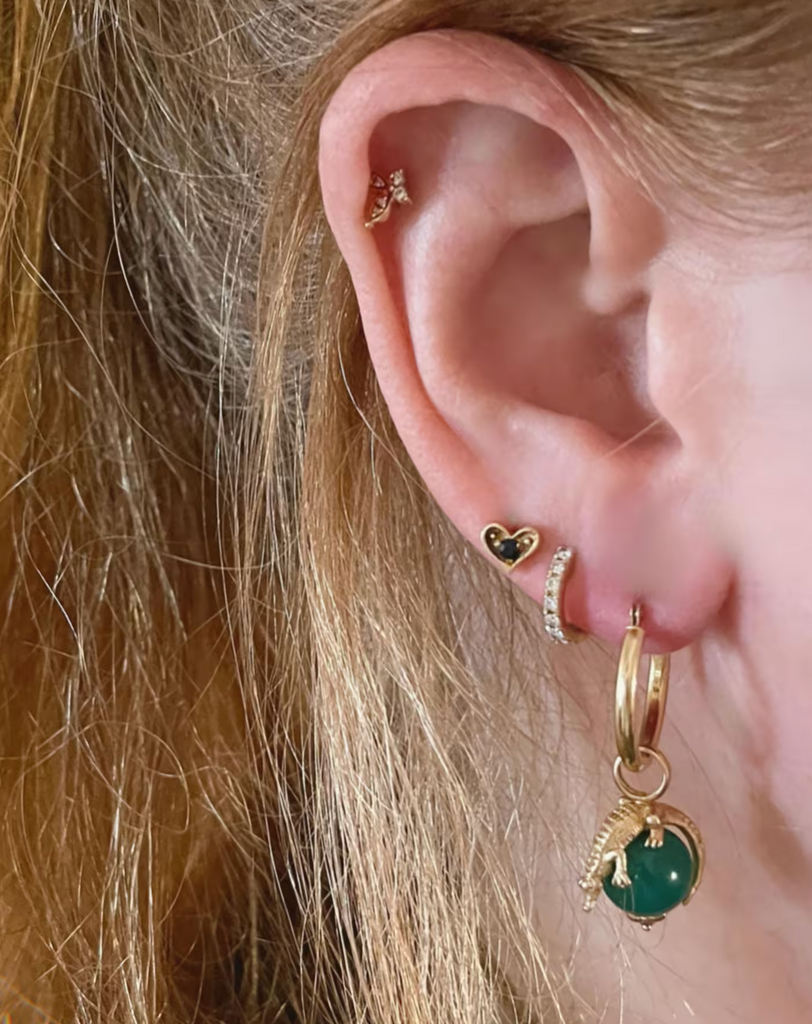 Alligator Hoops 14k