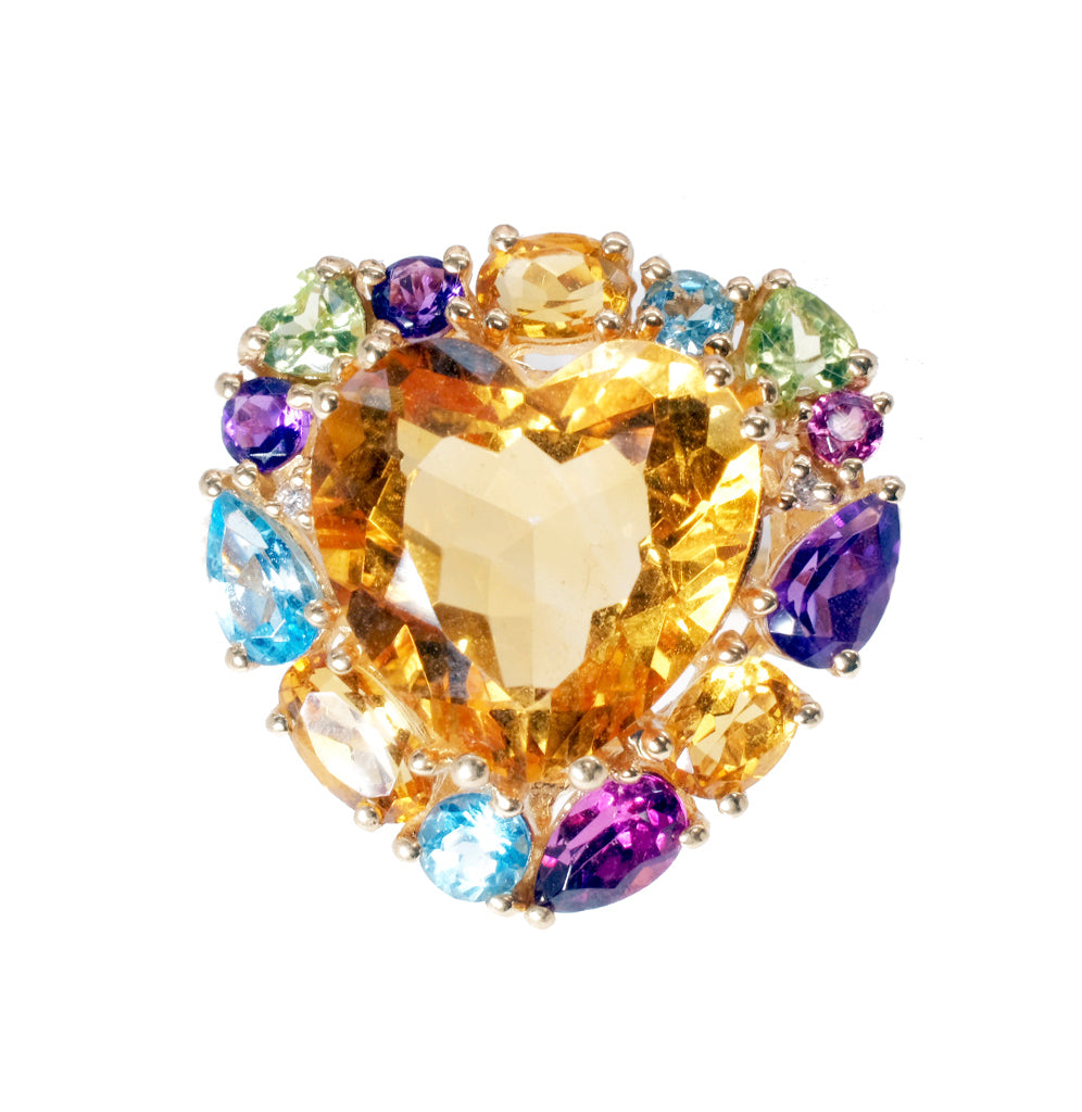 chigo 高山都コラボ Citrine Heart Pierce Standing Amber Citrine Heart – Rockology.net