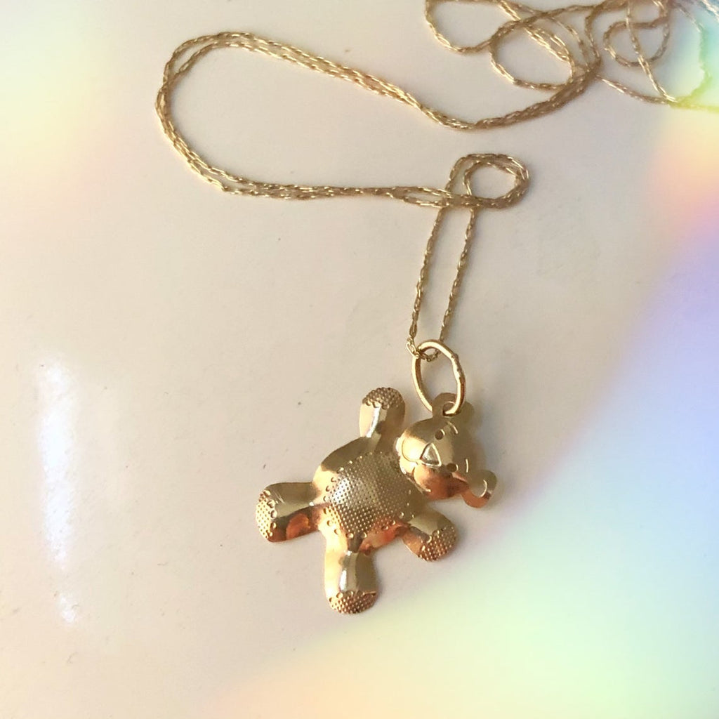 SOLD Teddy Bear Charm Necklace