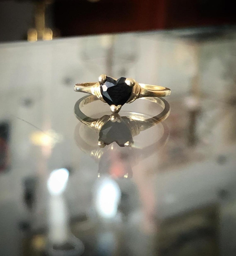 SOLD Black Heart Ring