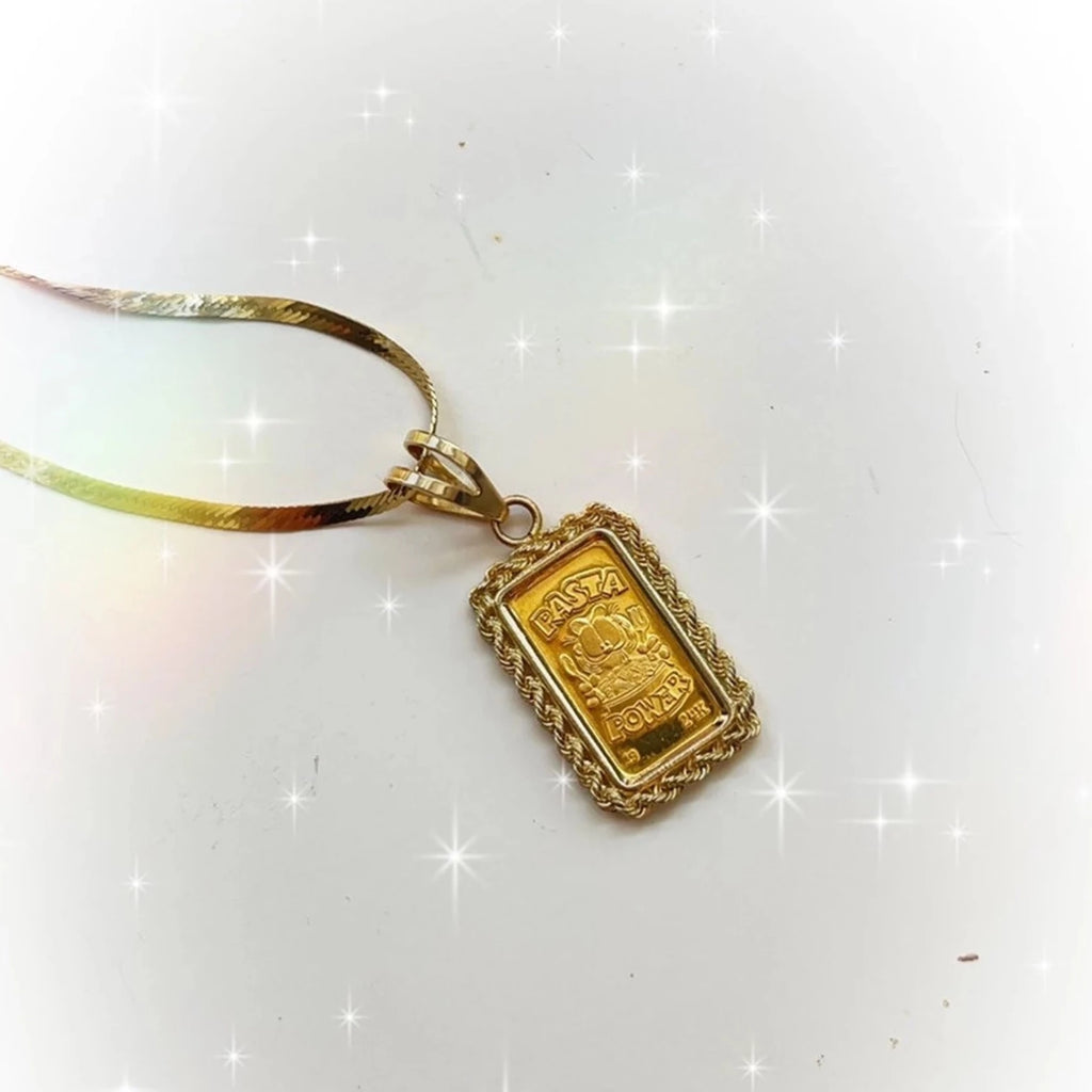 1978 Collectible Garfield 14k Gold Necklace