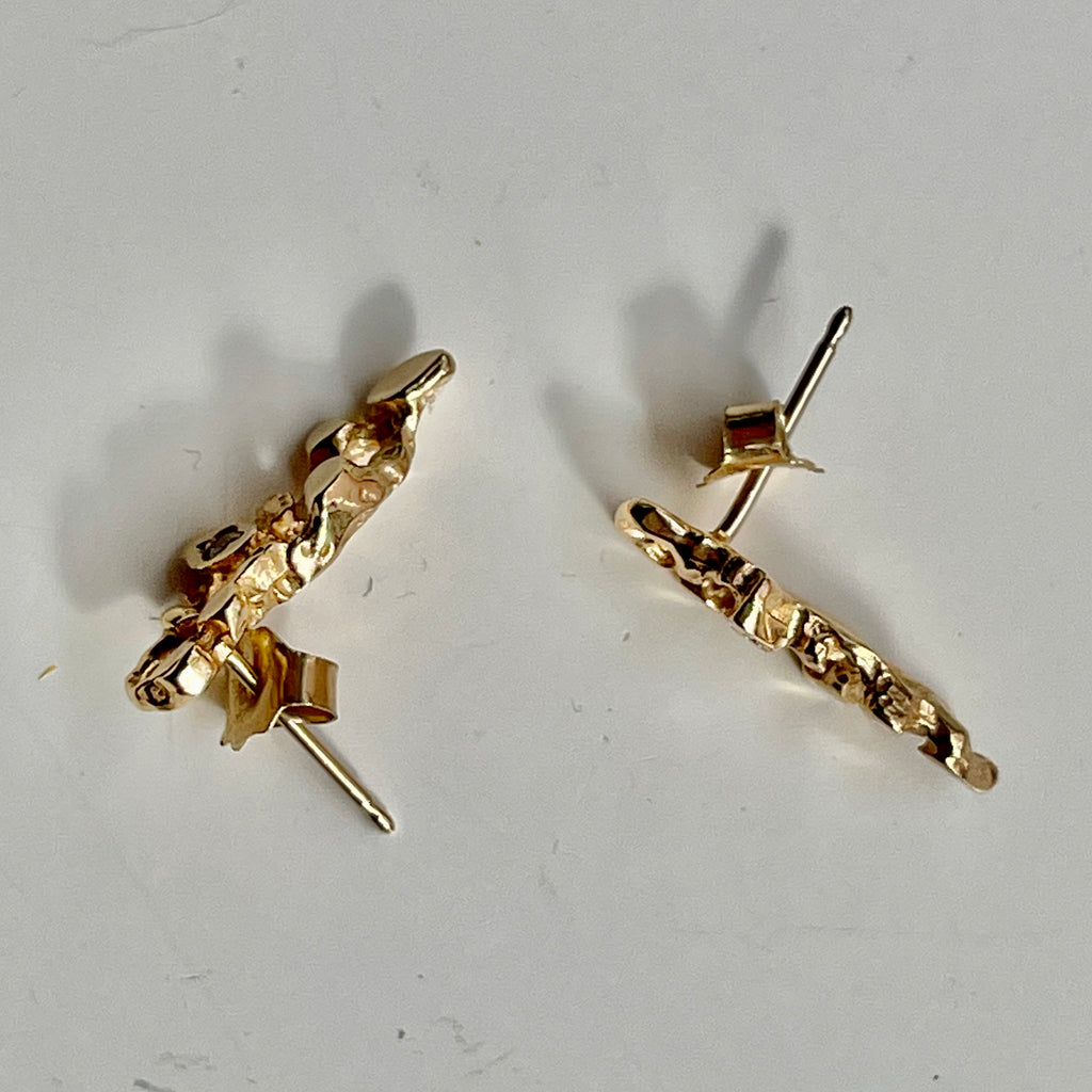 SOLD: Golden Nugget Earrings