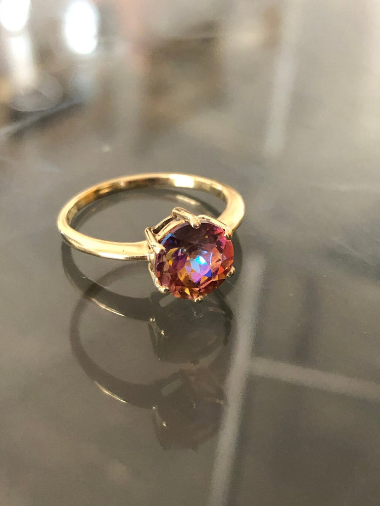 SOLD! Sunrise Mystic Topaz Goddess Ring