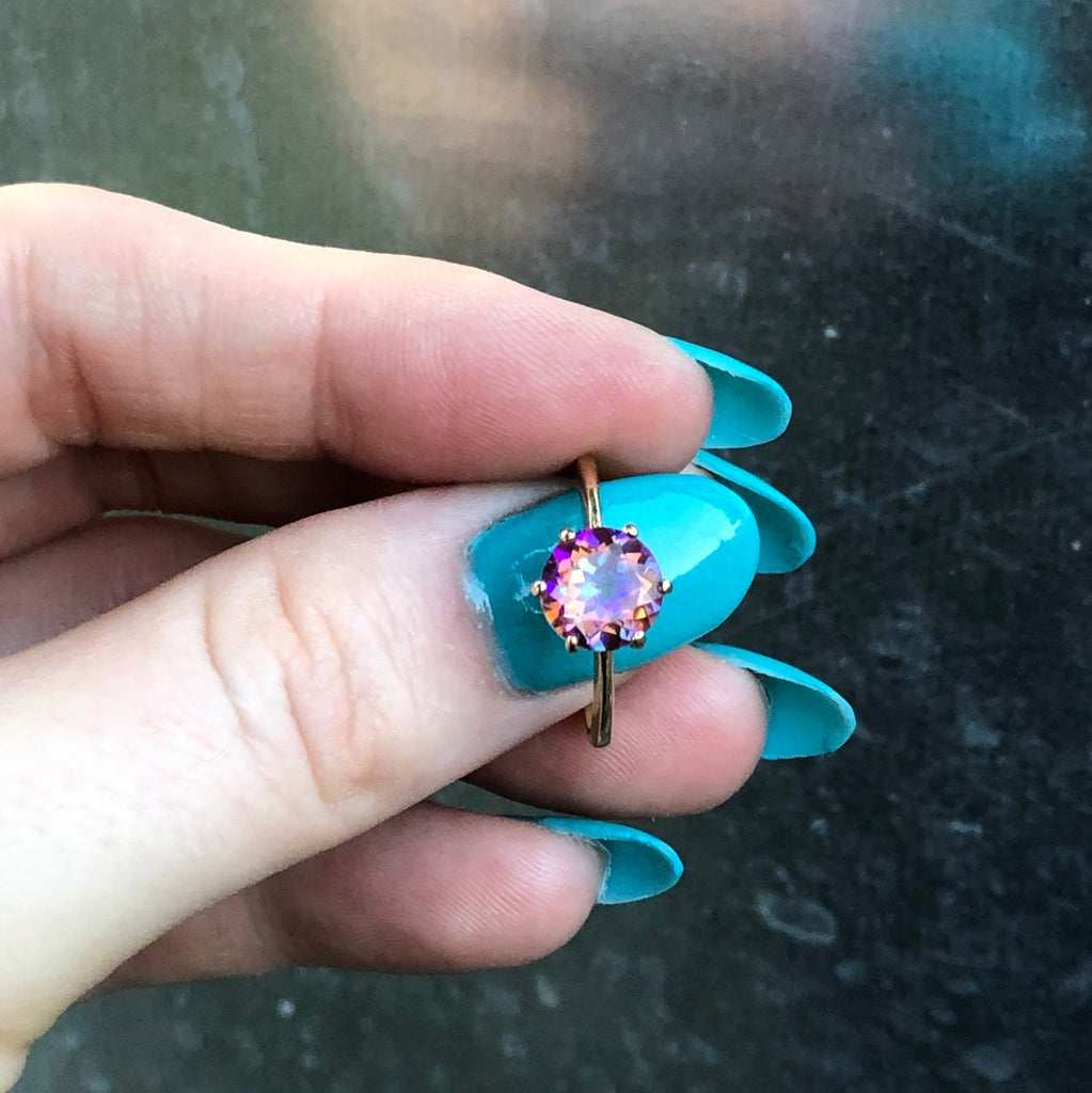 SOLD! Sunrise Mystic Topaz Goddess Ring