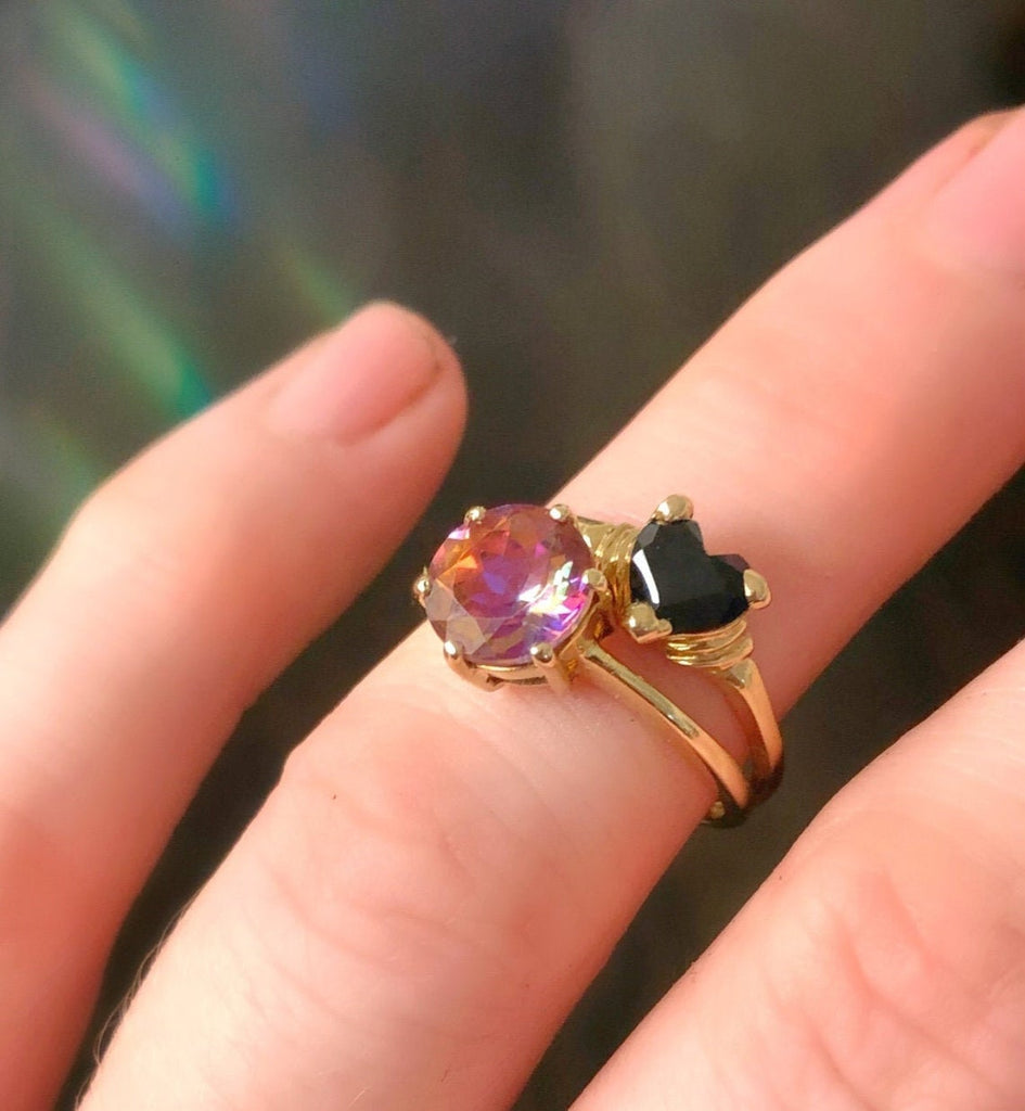 SOLD! Sunrise Mystic Topaz Goddess Ring