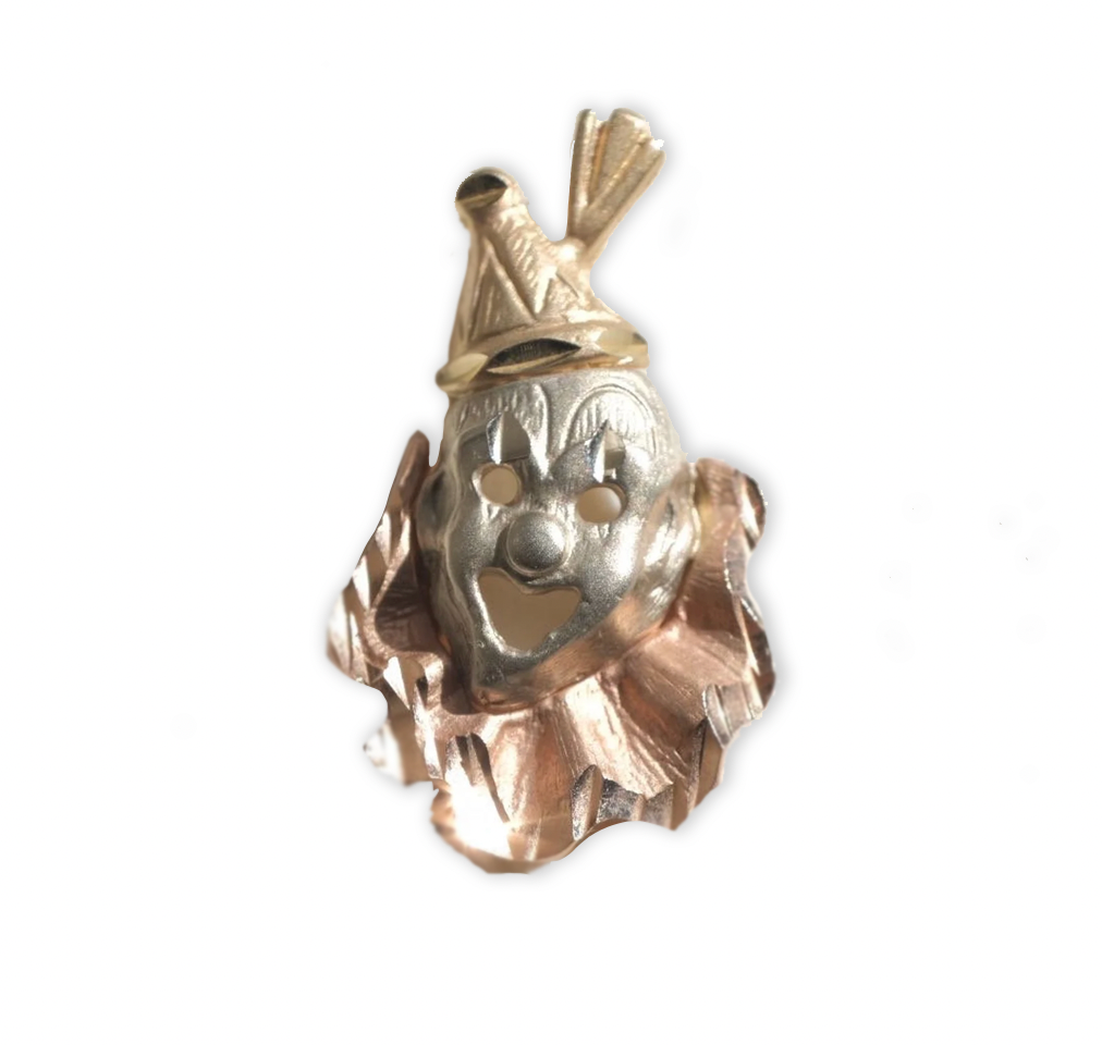 SOLD Mixed Gold Clown Charm