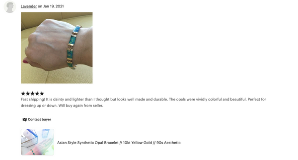 SOLD Chinese Synthetic Opal Bracelet