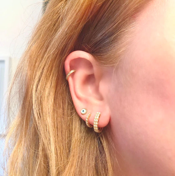 SOLD! Double Diamond Huggies