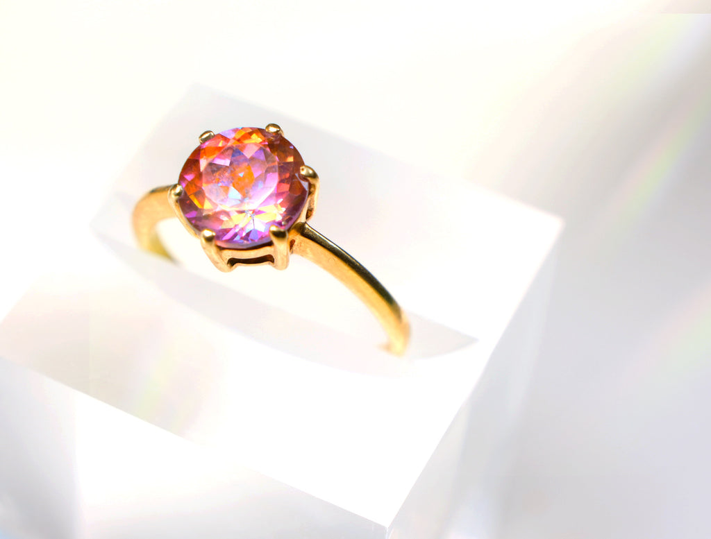 SOLD! Sunrise Mystic Topaz Goddess Ring