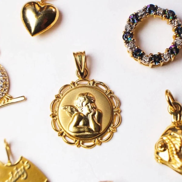vintage 14k gold charms Hybebae style 